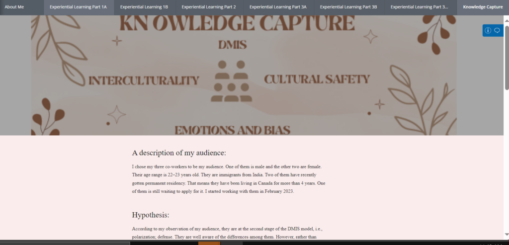 screenshot of Ray Kaur's eportfolio for GLBL 2000